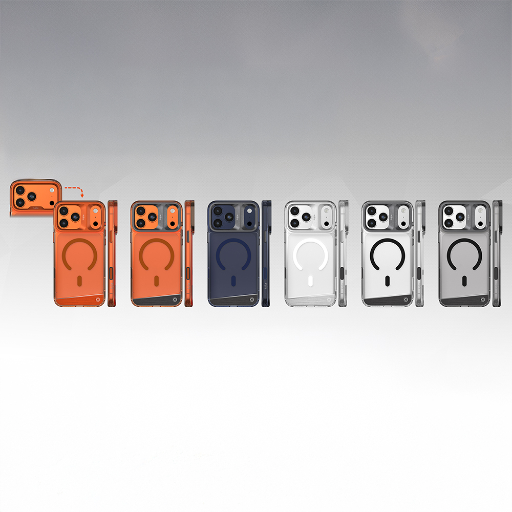 Apple iPhone 17 Pro Max Uyumlu Kılıf M-safe Şarj Özellikli Airbag Tasarımlı O-Ring Şeffaf Kajsa Alüminyum Trans Shield Serisi Kapak - 7
