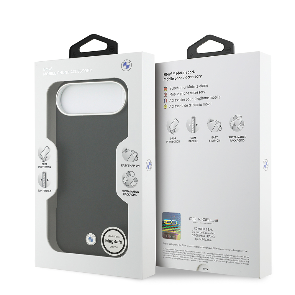 Apple iPhone 17 Air Uyumlu Kılıf BMW Orjinal Lisanslı M-safe Şarj Özellikli Metal Logolu Tam Kaplama Deri Kapak - 14
