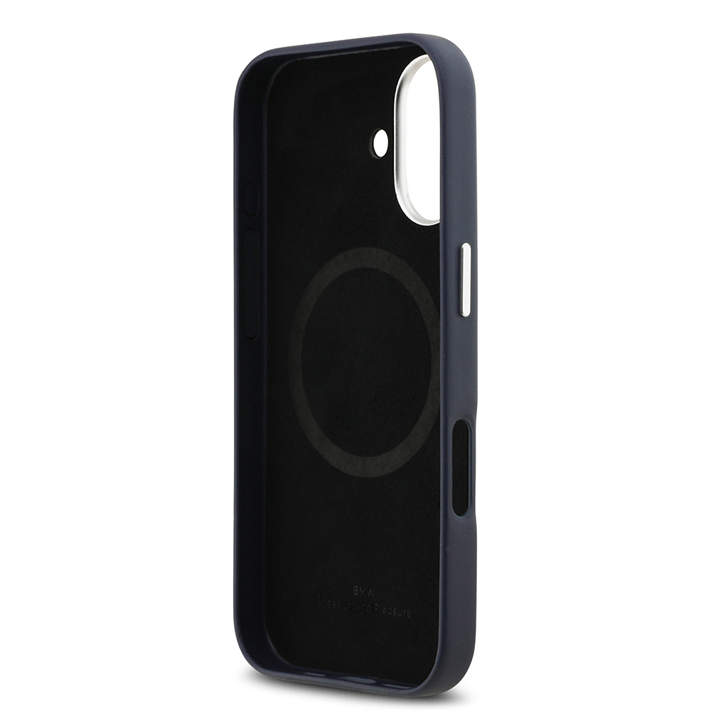 Apple iPhone 17 Uyumlu Kılıf BMW Orjinal Lisanslı M-safe Şarj Özellikli Metal Logolu Tam Kaplama Deri Kapak - 13