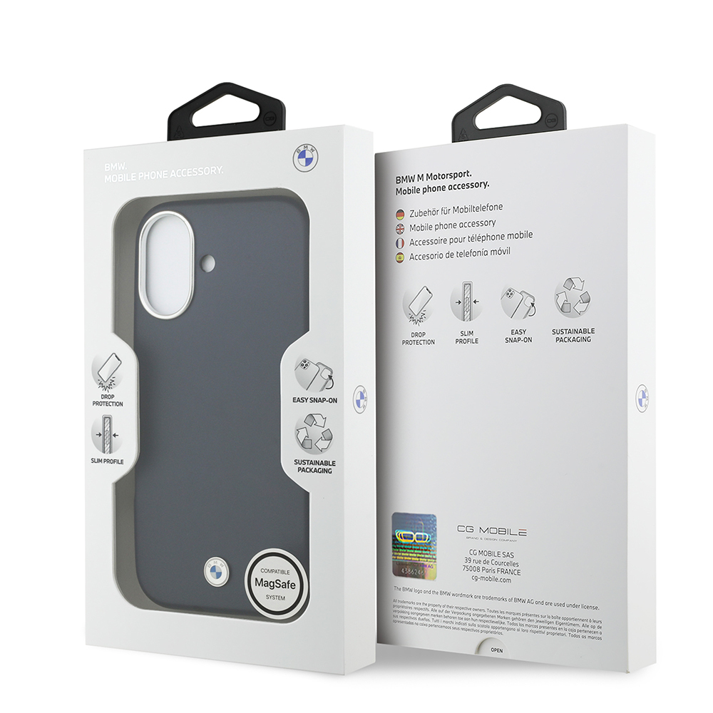 Apple iPhone 17 Uyumlu Kılıf BMW Orjinal Lisanslı M-safe Şarj Özellikli Metal Logolu Tam Kaplama Deri Kapak - 14