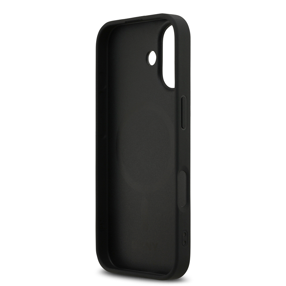 Apple iPhone 17 Uyumlu Kılıf DKNY Orjinal Lisanslı M-safe Şarj Özellikli 3D Yazılı Grid Pattern Kapak - 6