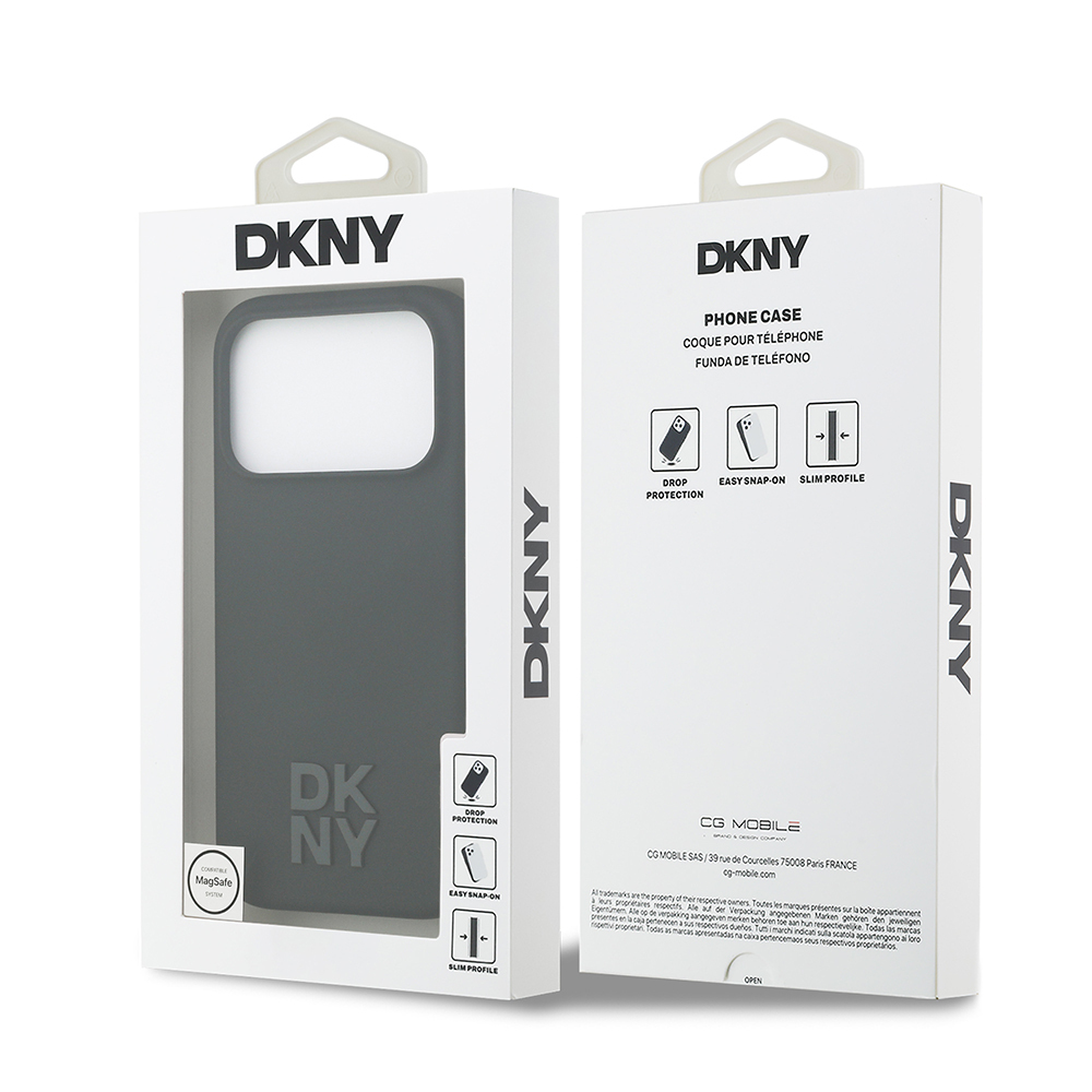 Apple iPhone 17 Pro Uyumlu Kılıf DKNY Orjinal Lisanslı M-safe Şarj Özellikli Metal Logolu Silikon Kapak - 7