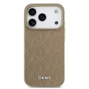 Apple iPhone 17 Pro Uyumlu Kılıf DKNY Orjinal Lisanslı M-safe Şarj Özellikli 3D Yazılı Grid Pattern Kapak - 2