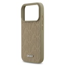 Apple iPhone 17 Pro Uyumlu Kılıf DKNY Orjinal Lisanslı M-safe Şarj Özellikli 3D Yazılı Grid Pattern Kapak - 5