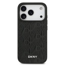 Apple iPhone 17 Pro Uyumlu Kılıf DKNY Orjinal Lisanslı M-safe Şarj Özellikli 3D Yazılı Grid Pattern Kapak - 9
