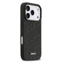Apple iPhone 17 Pro Uyumlu Kılıf DKNY Orjinal Lisanslı M-safe Şarj Özellikli 3D Yazılı Grid Pattern Kapak - 10