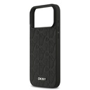Apple iPhone 17 Pro Max Uyumlu Kılıf DKNY Orjinal Lisanslı M-safe Şarj Özellikli 3D Yazılı Grid Pattern Kapak - 5