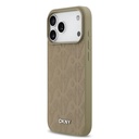 Apple iPhone 17 Pro Max Uyumlu Kılıf DKNY Orjinal Lisanslı M-safe Şarj Özellikli 3D Yazılı Grid Pattern Kapak - 8