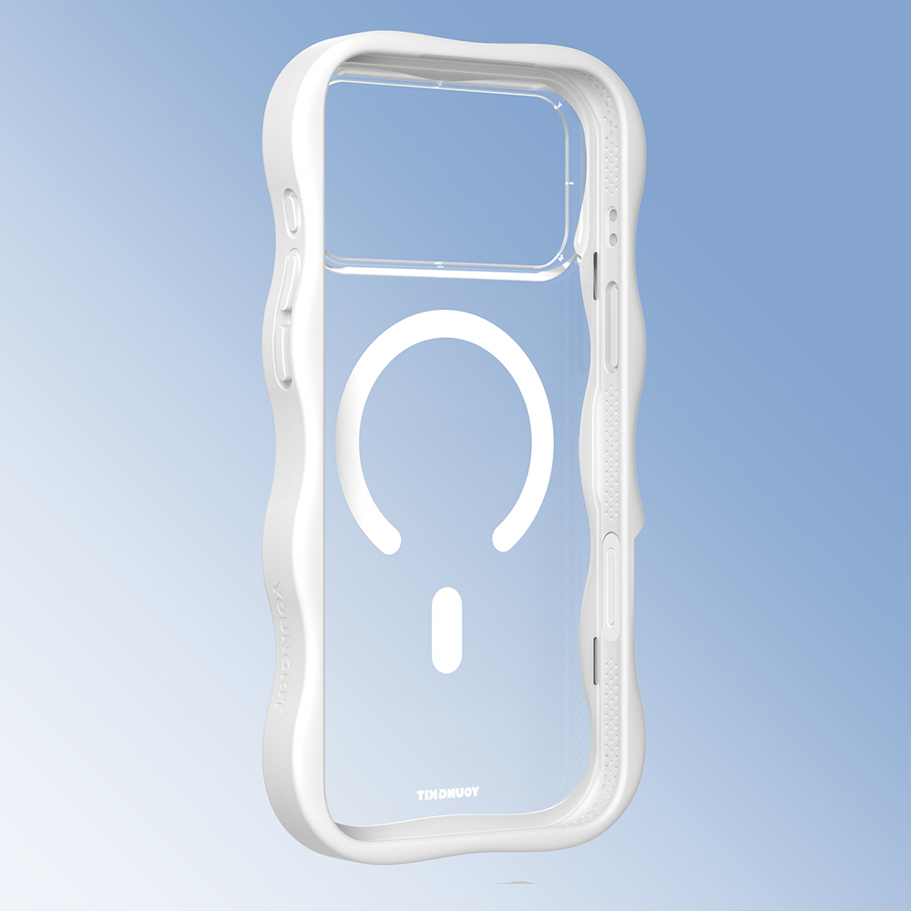 Apple iPhone 17 Pro Max Uyumlu Kılıf M-safe Şarj Özellikli Youngkit Wave Clear Serisi Kapak - 8