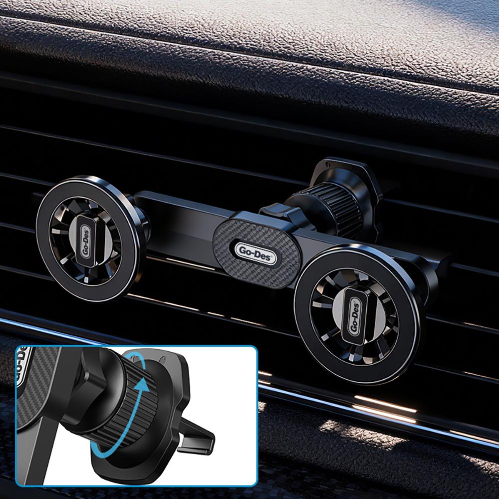 Go Des GD-HD365 Havalandırma Tasarım 2in1 Magnetik Araç Telefon Tutucu - 4