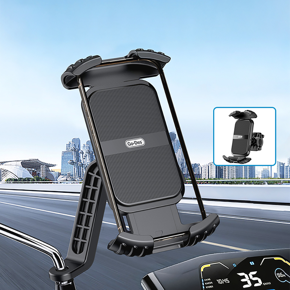 Go Des GD-HD503 360° Derece Dönebilen Ayarlanabilir Motosiklet ve Bisiklet Telefon Tutucu - 1