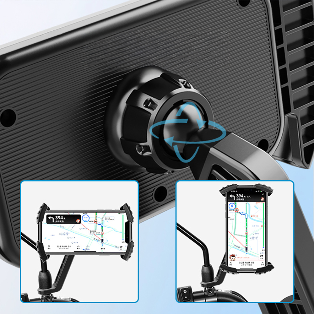 Go Des GD-HD503 360° Derece Dönebilen Ayarlanabilir Motosiklet ve Bisiklet Telefon Tutucu - 4