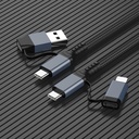 Go Des GD-UC809 4in1 PD Çoklu USB-A + Type-C to Type-C + Lightning Şarj ve Data Kablosu 100W 120cm - 1