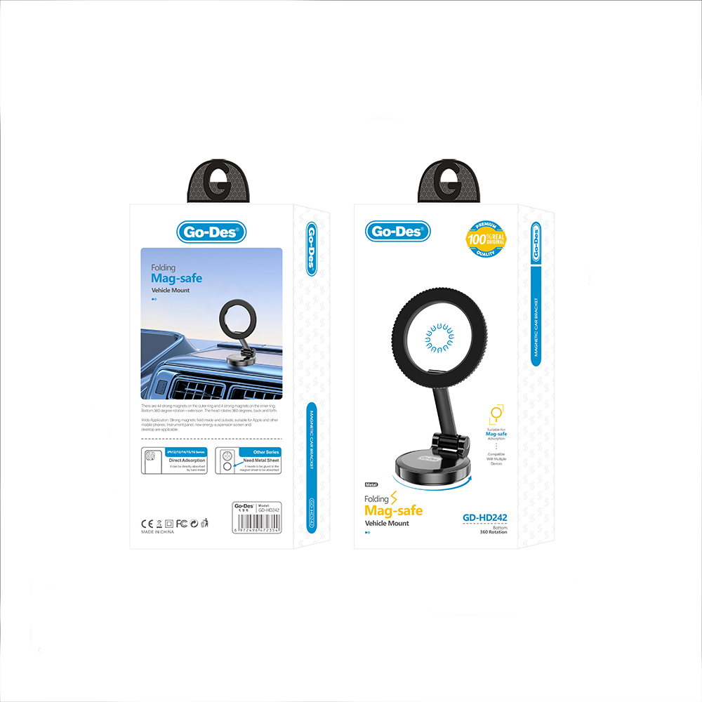 Go Des GD-HD242 360 Derece Dönebilen Düz Zemin Araç Telefon Tutucu - 6