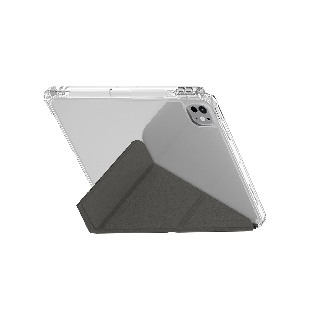 Apple iPad Pro 11 2024 Uyumlu Kılıf Skinarma Kalemlikli Arkası Şeffaf Standlı Magnetik Zeta Kılıf - 2