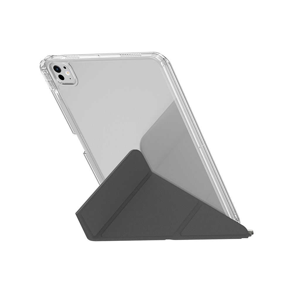 Apple iPad Pro 11 2024 Uyumlu Kılıf Skinarma Kalemlikli Arkası Şeffaf Standlı Magnetik Zeta Kılıf - 5