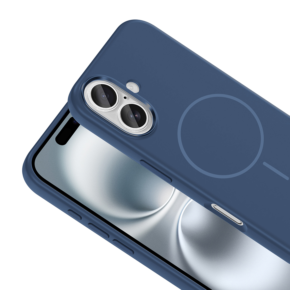 Apple iPhone 16 Uyumlu Kılıf M-Safe Şarj Özellikli Metal Kamera Çerçeveli Zore Edi Silikon Kapak - 8