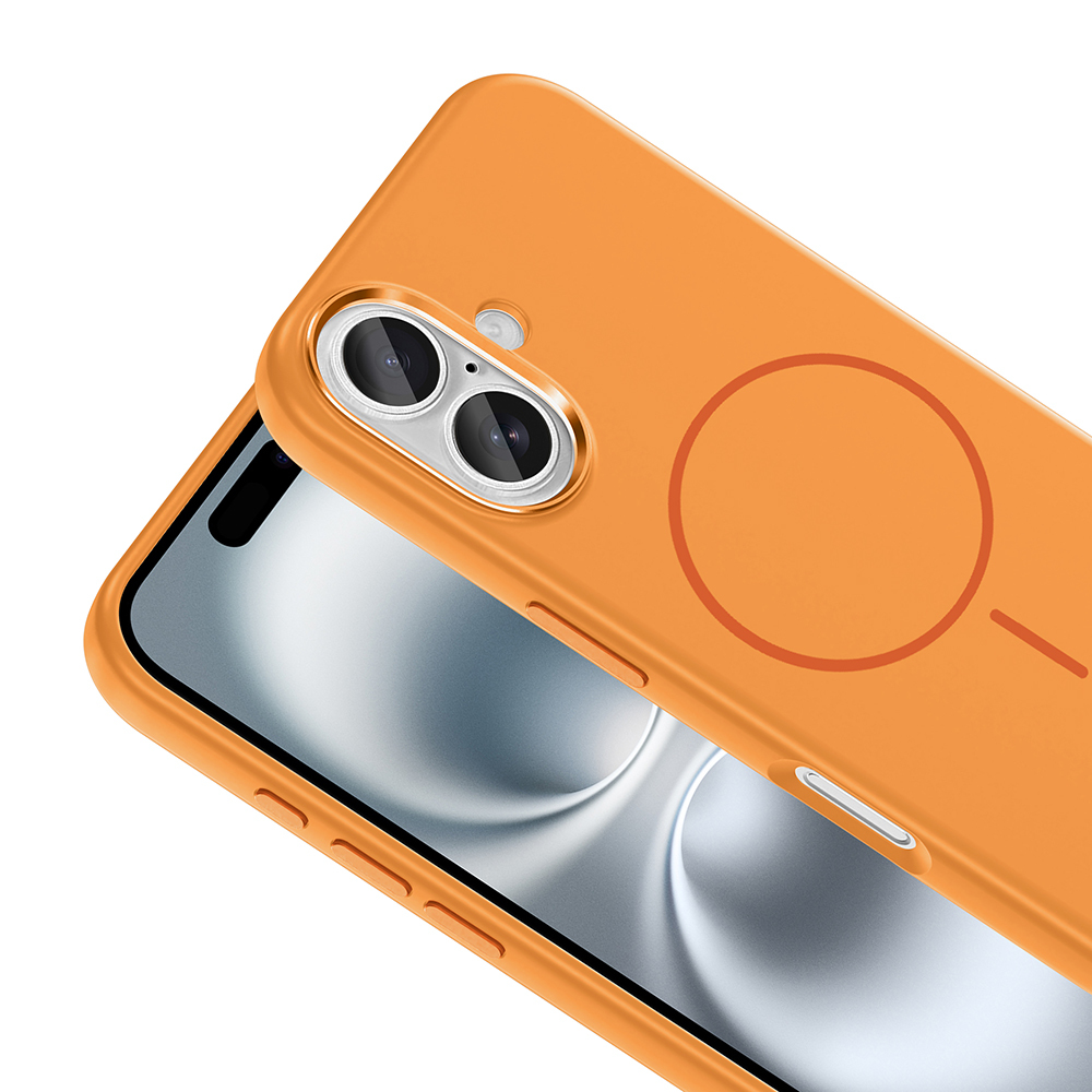 Apple iPhone 16 Uyumlu Kılıf M-Safe Şarj Özellikli Metal Kamera Çerçeveli Zore Edi Silikon Kapak - 9