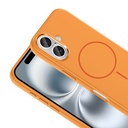 Apple iPhone 16 Uyumlu Kılıf M-Safe Şarj Özellikli Metal Kamera Çerçeveli Zore Edi Silikon Kapak - 9