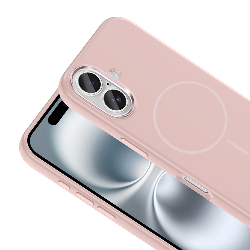 Apple iPhone 16 Uyumlu Kılıf M-Safe Şarj Özellikli Metal Kamera Çerçeveli Zore Edi Silikon Kapak - 11