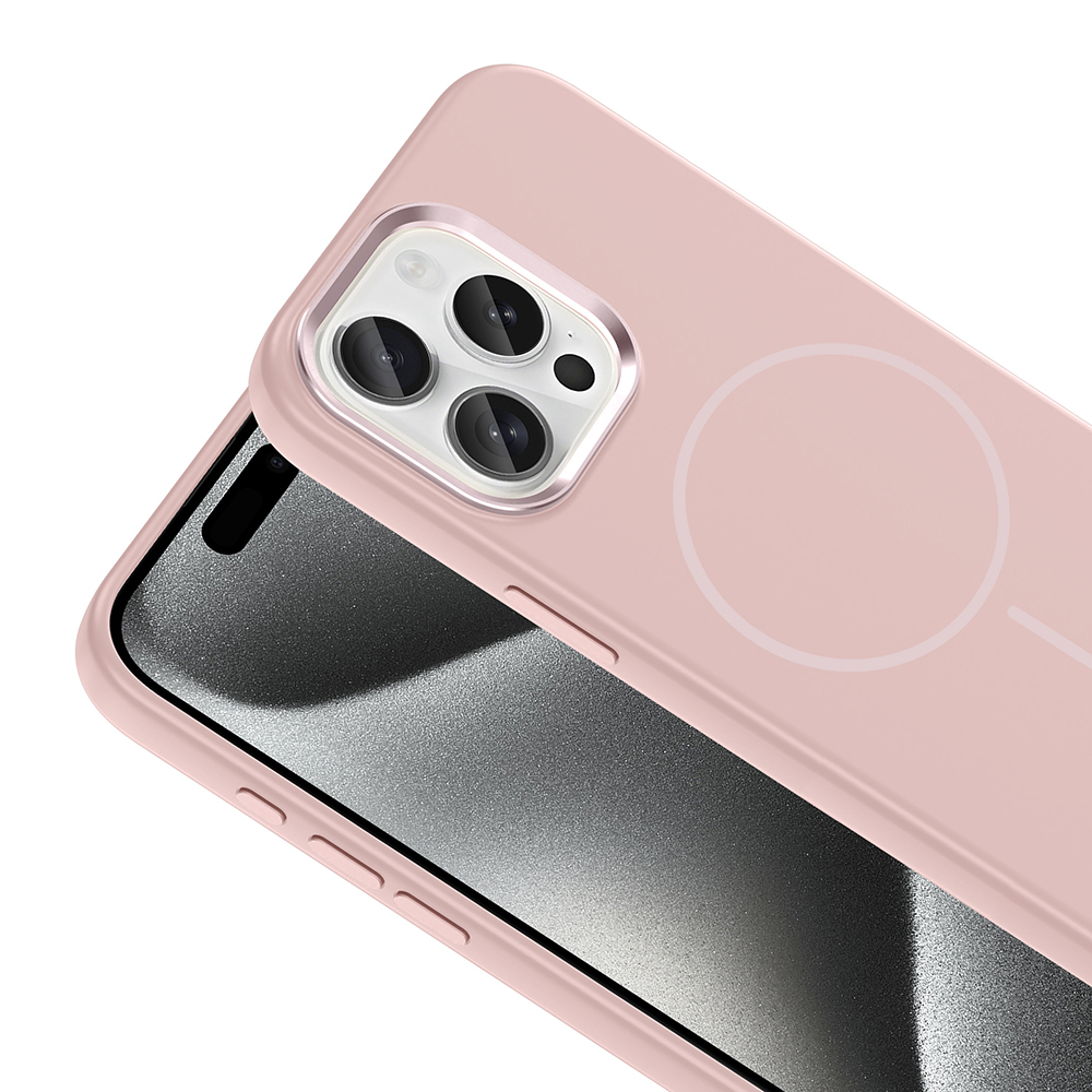 Apple iPhone 15 Uyumlu Pro Uyumlu Max Uyumlu Kılıf M-Safe Şarj Özellikli Metal Kamera Çerçeveli Zore Edi Silikon Kapak - 11