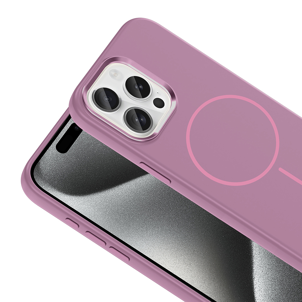 Apple iPhone 15 Uyumlu Pro Uyumlu Max Uyumlu Kılıf M-Safe Şarj Özellikli Metal Kamera Çerçeveli Zore Edi Silikon Kapak - 13