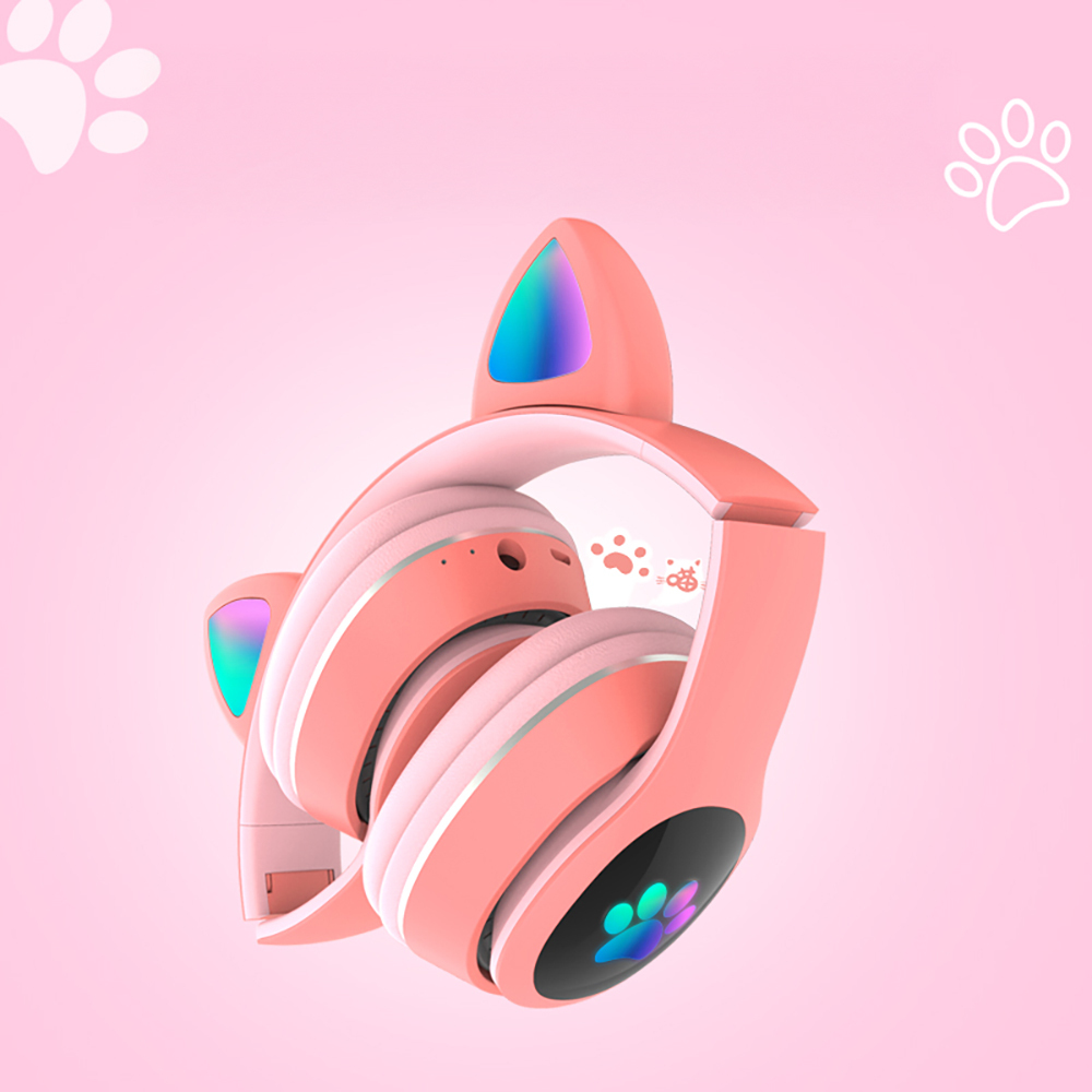 Lapas P40 Kedi Kulaklı Tasarımlı RGB Işıklı Bluetooth Kulaklık - 2