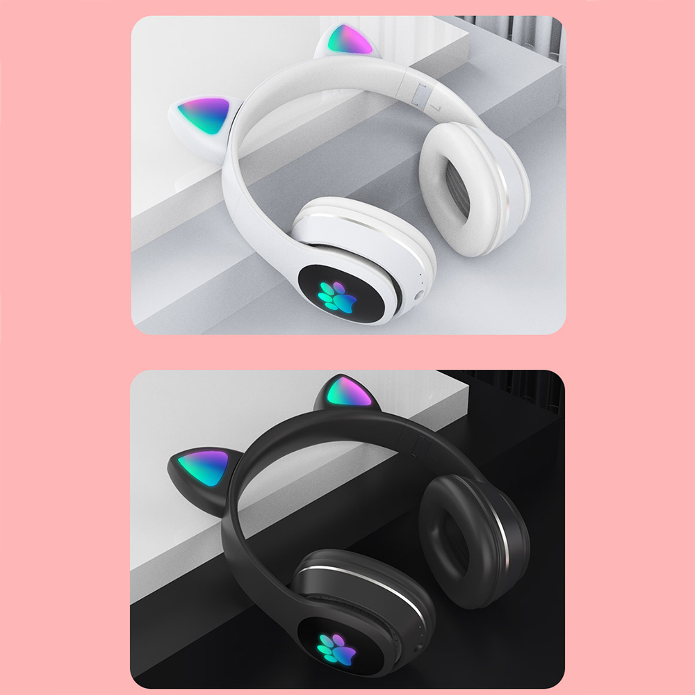 Lapas P40 Kedi Kulaklı Tasarımlı RGB Işıklı Bluetooth Kulaklık - 5