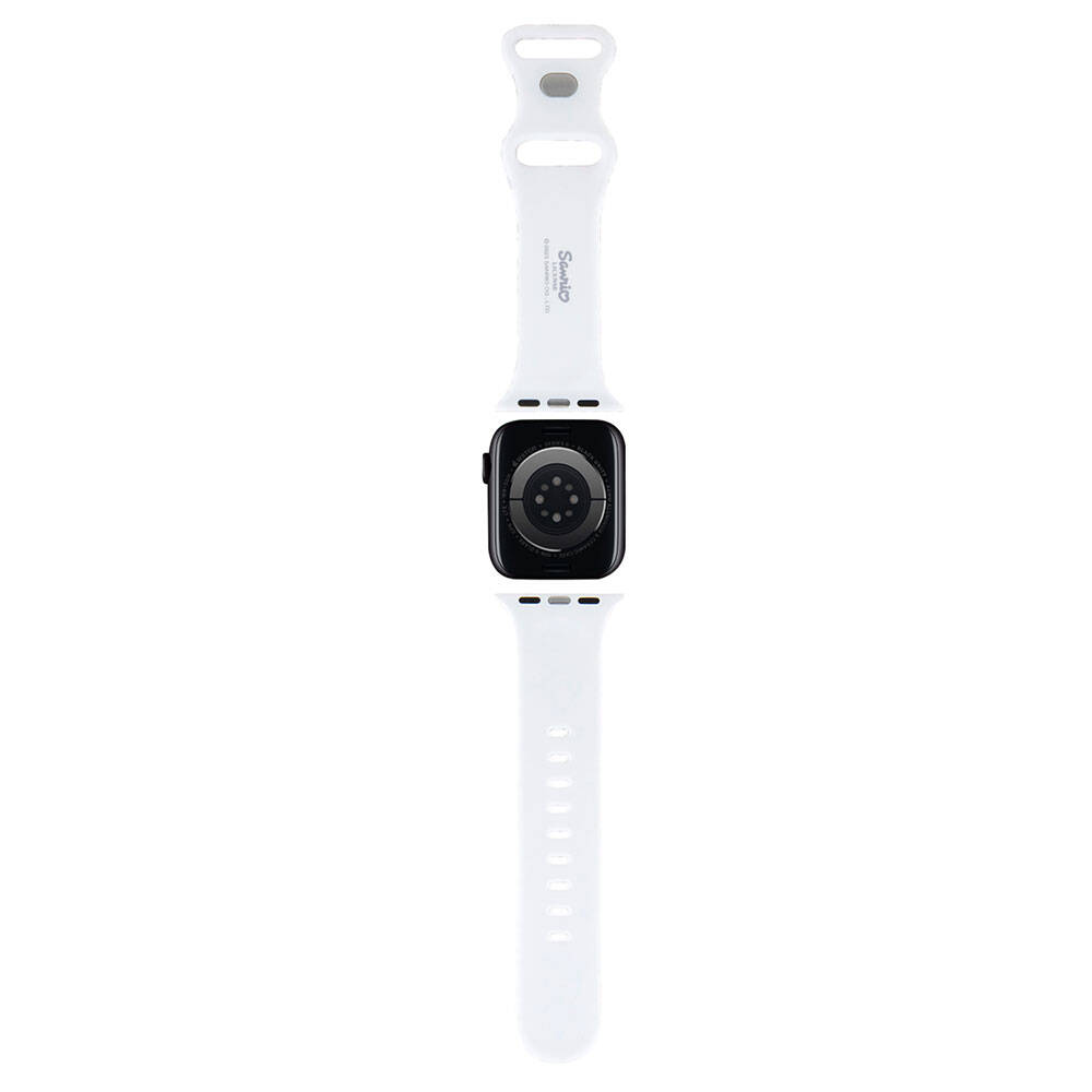 Apple Watch 7 41mm Uyumlu Hello Kitty Orjinal Lisanslı Çizgiler & Kitty Silikon Kordon - 3
