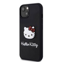 Apple iPhone 15 Uyumlu Kılıf Hello Kitty Orjinal Lisanslı Yazı ve İkonik Logolu 3D Rubber Kitty Head Kapak - 1