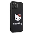 Apple iPhone 15 Uyumlu Kılıf Hello Kitty Orjinal Lisanslı Yazı ve İkonik Logolu 3D Rubber Kitty Head Kapak - 3