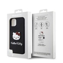 Apple iPhone 15 Uyumlu Kılıf Hello Kitty Orjinal Lisanslı Yazı ve İkonik Logolu 3D Rubber Kitty Head Kapak - 7