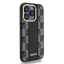 Apple iPhone 15 Uyumlu Pro Uyumlu Kılıf DKNY Orjinal Lisanslı M-safe Şarj Özellikli 3D Yazılı Checkered Pattern Kapak - 4