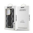 Apple iPhone 15 Uyumlu Pro Uyumlu Kılıf DKNY Orjinal Lisanslı M-safe Şarj Özellikli 3D Yazılı Checkered Pattern Kapak - 6