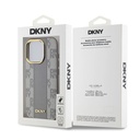 Apple iPhone 15 Uyumlu Pro Uyumlu Kılıf DKNY Orjinal Lisanslı M-safe Şarj Özellikli 3D Yazılı Checkered Pattern Kapak - 7
