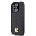 Apple iPhone 15 Uyumlu Pro Uyumlu Kılıf DKNY Orjinal Lisanslı M-safe Şarj Özellikli 3D Yazılı Repeat Pattern Kapak - 1