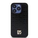 Apple iPhone 15 Uyumlu Pro Uyumlu Kılıf DKNY Orjinal Lisanslı M-safe Şarj Özellikli 3D Yazılı Repeat Pattern Kapak - 3