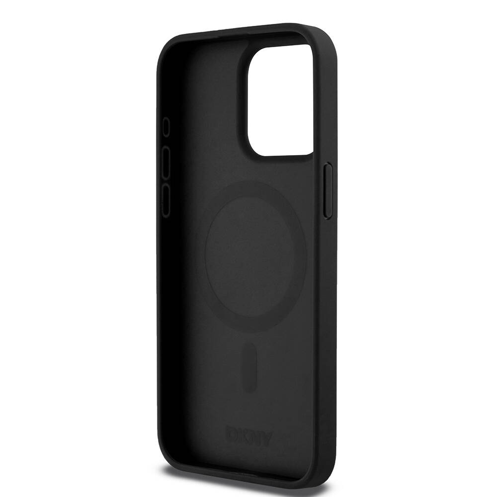 Apple iPhone 15 Uyumlu Pro Uyumlu Max Uyumlu Kılıf DKNY Orjinal Lisanslı M-safe Şarj Özellikli 3D Yazılı Repeat Pattern Kapak - 6