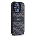 Apple iPhone 15 Uyumlu Pro Uyumlu Kılıf DKNY Orjinal Lisanslı 3D Yazılı Repeat Texture Pattern Kapak - 3