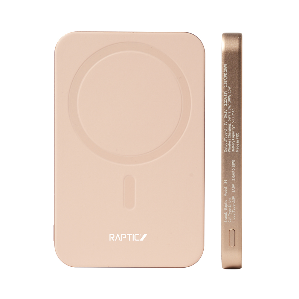 Raptic S4 Aramid-Skin M-safe Şarj Özellikli Ultra İnce Powerbank 15W 5000mAh - 3