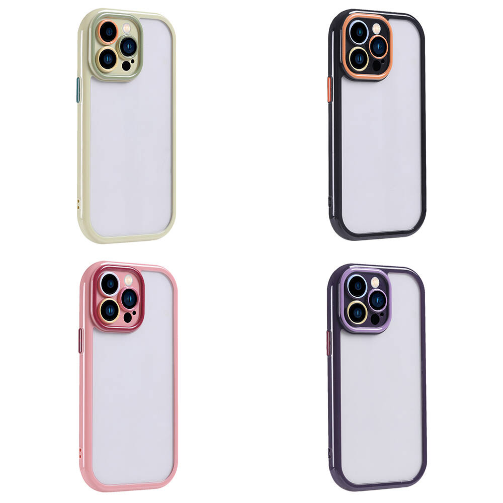 Apple iPhone 14 Pro Max Uyumlu Kılıf Kamera Korumalı Renkli Kenar ve Çerçeve Tasarımlı Zore Vitamin Kapak - 2