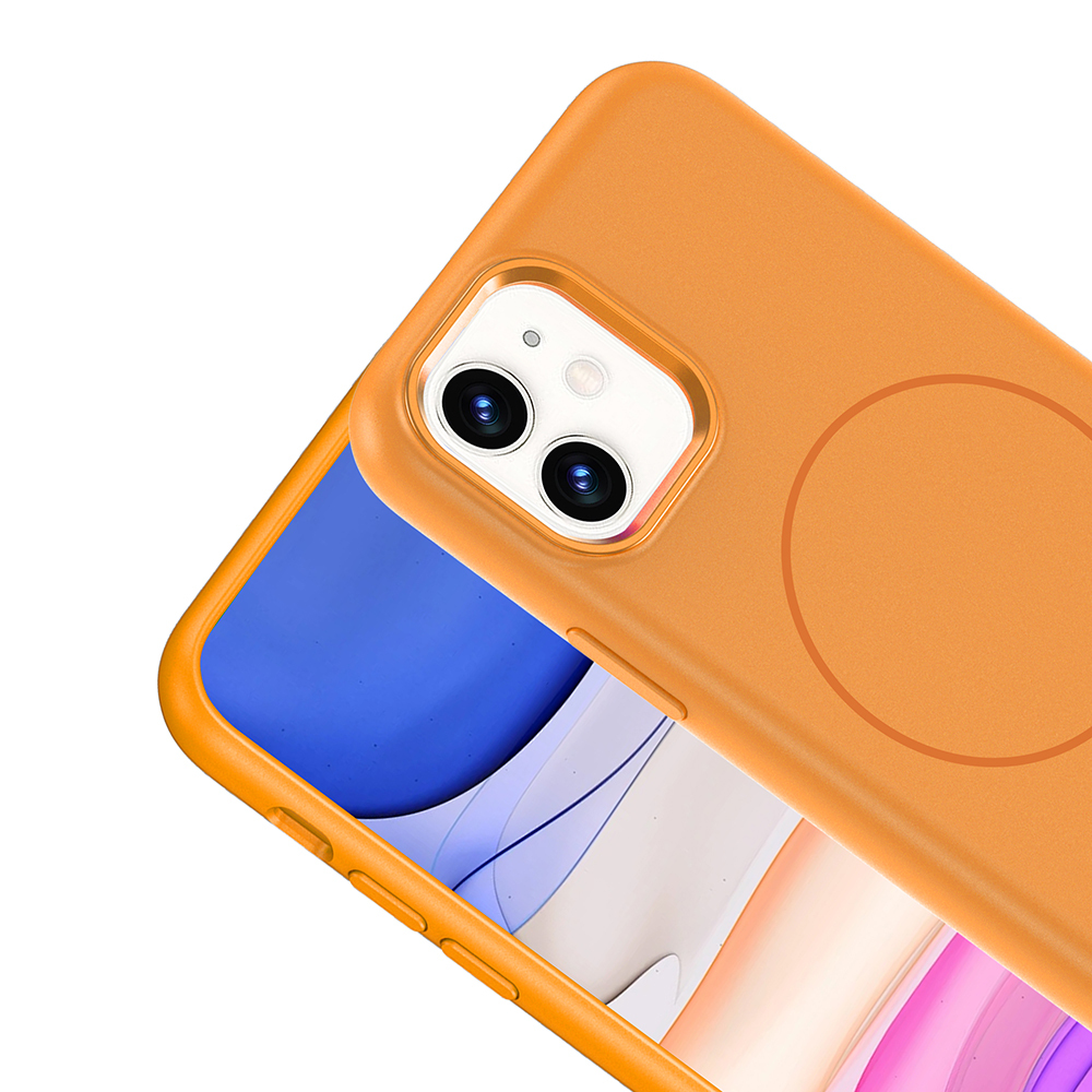 Apple iPhone 11 Uyumlu Kılıf M-Safe Şarj Özellikli Metal Kamera Çerçeveli Zore Edi Silikon Kapak - 9