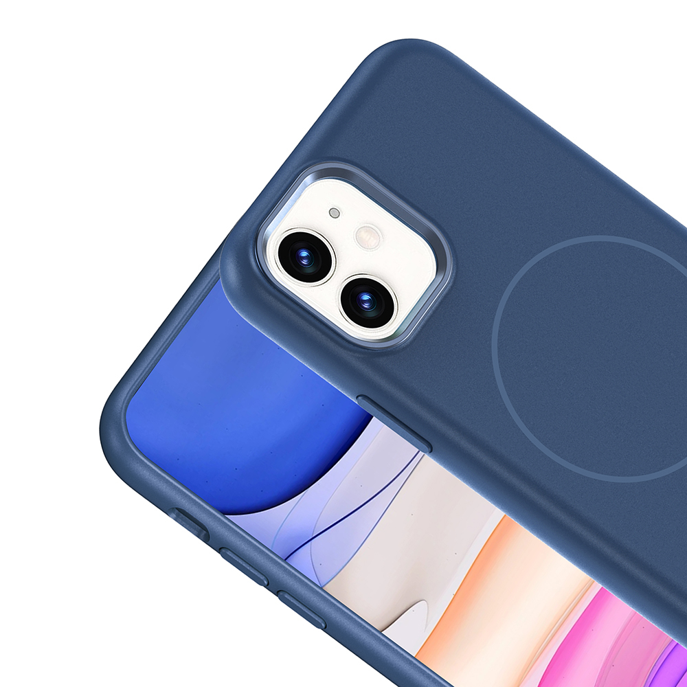 Apple iPhone 11 Uyumlu Kılıf M-Safe Şarj Özellikli Metal Kamera Çerçeveli Zore Edi Silikon Kapak - 14