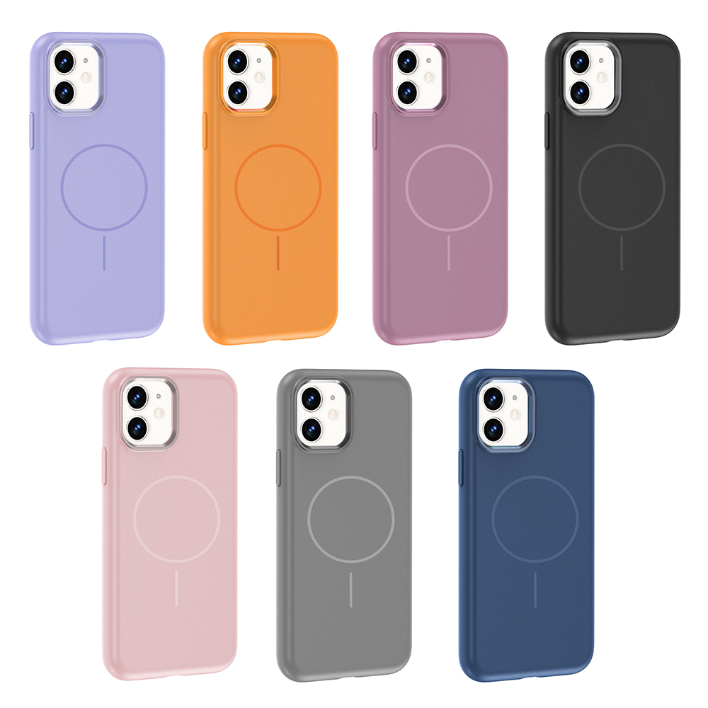 Apple iPhone 11 Uyumlu Kılıf M-Safe Şarj Özellikli Metal Kamera Çerçeveli Zore Edi Silikon Kapak - 15