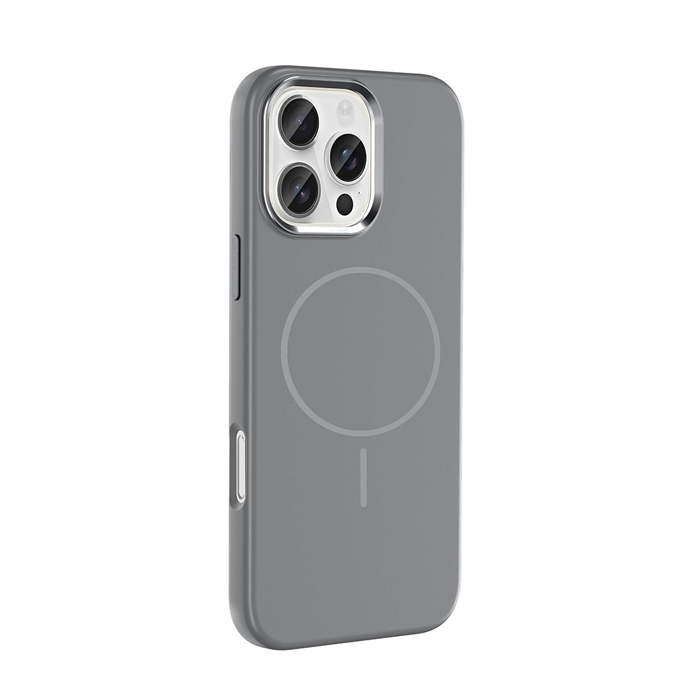 Apple iPhone 16 Uyumlu Pro Uyumlu Kılıf M-Safe Şarj Özellikli Metal Kamera Çerçeveli Zore Edi Silikon Kapak - 5