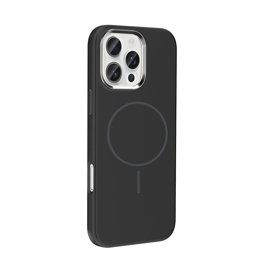 Apple iPhone 16 Uyumlu Pro Uyumlu Kılıf M-Safe Şarj Özellikli Metal Kamera Çerçeveli Zore Edi Silikon Kapak - 7