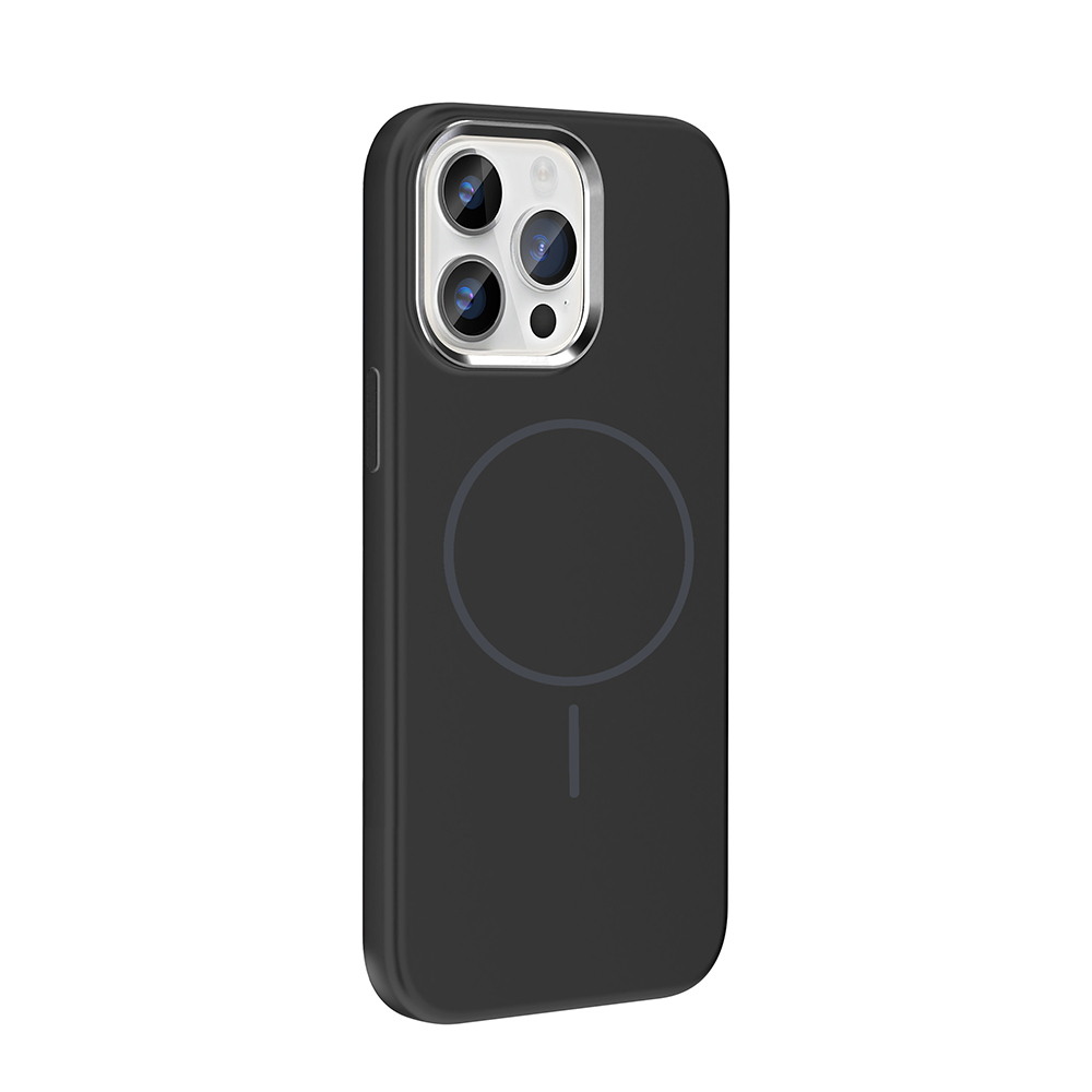 Apple iPhone 14 Uyumlu Pro Uyumlu Max Uyumlu Kılıf M-Safe Şarj Özellikli Metal Kamera Çerçeveli Zore Edi Silikon Kapak - 7