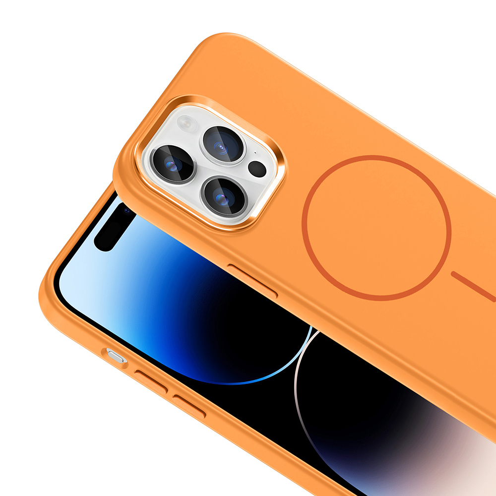Apple iPhone 14 Uyumlu Pro Uyumlu Max Uyumlu Kılıf M-Safe Şarj Özellikli Metal Kamera Çerçeveli Zore Edi Silikon Kapak - 9