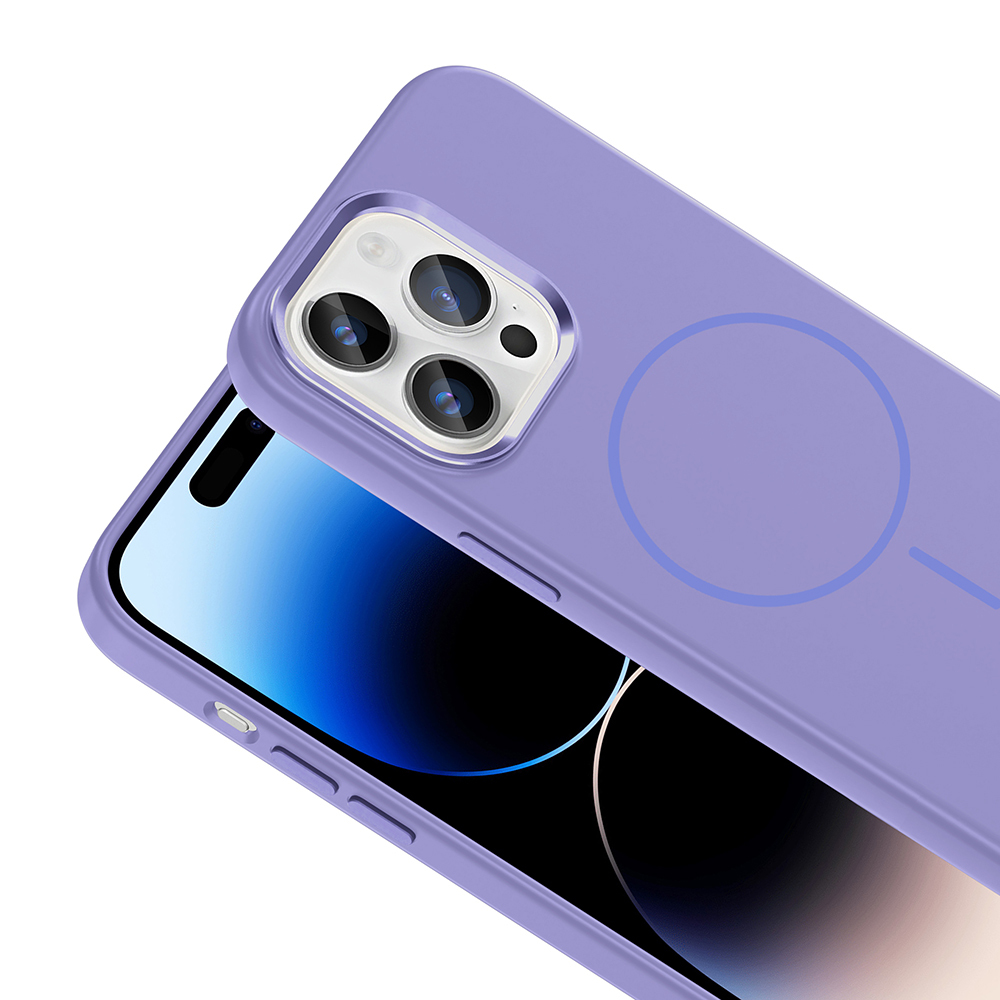 Apple iPhone 14 Uyumlu Pro Uyumlu Max Uyumlu Kılıf M-Safe Şarj Özellikli Metal Kamera Çerçeveli Zore Edi Silikon Kapak - 10