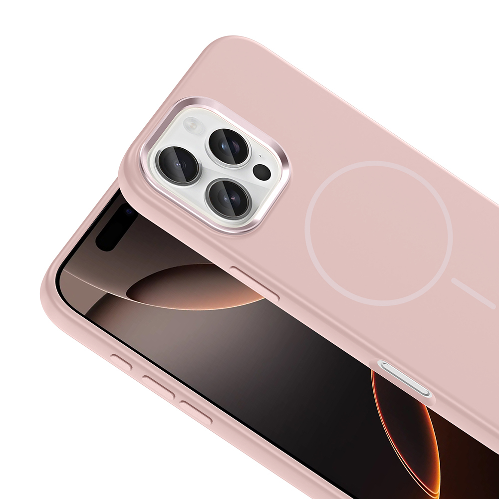 Apple iPhone 16 Uyumlu Pro Uyumlu Max Uyumlu Kılıf M-Safe Şarj Özellikli Metal Kamera Çerçeveli Zore Edi Silikon Kapak - 2